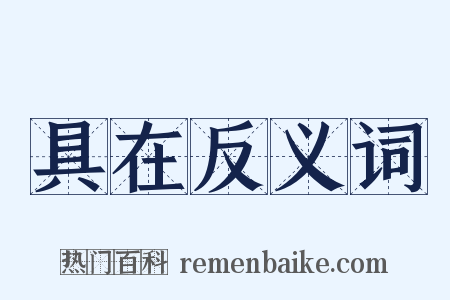 具在反义词是什么意思的图片